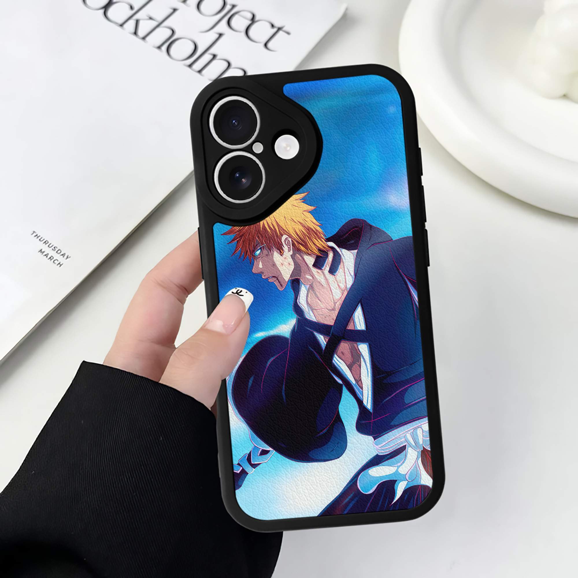 （画像用） ブリーチ BLEACH 【iPhone 16シリーズ対応】シリコンスマホケース（レザー調） 材質：シリコン